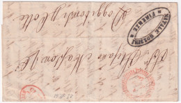 1861-TOSCANA STRADA LEOPOLDA UFF. CENTRALE Ovale DA ESIGERE C.mi 15 Rosso Su Let - Marcofilie