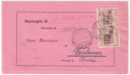 1945-LUPA Coppia C.50 Su Piego S Giovanni Lipioni/Chieti (17.10) - Poststempel