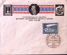 1940-Jugoslavia Esposizione Filatelica Zagabria (388) Fdc - Cartas & Documentos