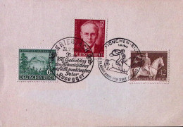 1943-Germania 10 Nastro Bruno/Monaco (1.8) Annullo Speciale Su Cartoncino - Briefe U. Dokumente