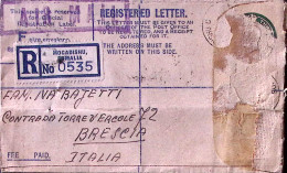 1945-E.A.F. Busta Postale Per Raccomandate (formato G2) Mogadishu/RLD (20.11) Fr - Britse Bezetting MEF