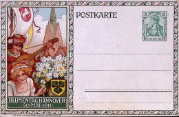 1911-Germania Cartolina Postale P.5 Giornata Dei Fiori Blumentag Hannover (20.5) - Covers & Documents