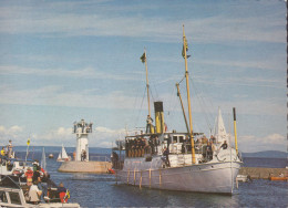 Sweden PPC S/S Trafik HJO Ship Schiff Boxed Cds. POSTAD OMBORD S/S TRAFIK, MARIESTAD 1985 (2 Scans) - Otros & Sin Clasificación