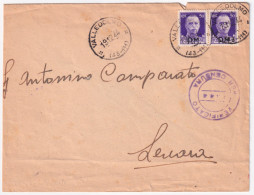 1944-Imperiale Sopr. PM Coppia C.50 (7) Su Busta Valledolmo (19.12) - Storia Postale