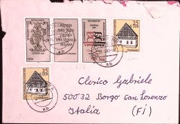 1982-GERMANIA DDR Espos. Libri Arte (2350/1+2280) Su Busta Per L'Italia - Briefe U. Dokumente