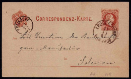 Correspondenz - Karte  Gestempelt Leobersdorf Bahnhof 12.11.1881 Nach Solenau ( Felixdorf  Vom 12.11.1881 ) - Autres & Non Classés