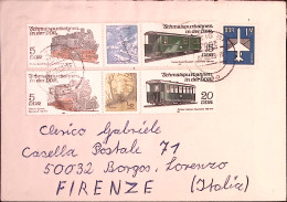 1983-GERMANIA DDR Ferrovie (2284/7) Su Busta Per L'Italia - Storia Postale