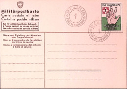1939-Svizzera Circa CP. E.M. BAT. CAR./1/POSTE DE CAMPAGNE Timbro E Chiudiletter - Autres & Non Classés