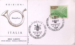 1972-FIRENZE Rassegna Gastronomica Prodotti Tipici (22.10) Annullo Speciale Su C - 1971-80: Marcophilie