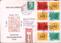1964-GERMANIA DDR Fiera Di Lipsia Due Serie Cpl. (715/6) Fdc Racc. - Cartas & Documentos