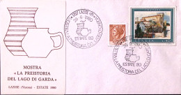 1980-LAZISE Mostra Preistoria Lago Garda (26.6) Annullo Speciale Su Busta - 1971-80: Poststempel