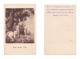 Sainte Jeanne D'Arc, Par Lematte, "un Vrai Français... Sauver La France", éd. Braun - Devotion Images