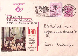 1975-Belgio Cartolina Postale Pubblicitaria HAN SUR LESSE Riserva Naturale Viagg - Sonstige & Ohne Zuordnung