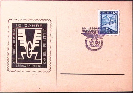 1946-AUSTRIA Giornata Francobollo/Vienna (4.5) Annullo Speciale Su Cartolina - Other & Unclassified