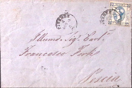 1863-LITOGRAFATO C. 15 (13) Isolato Su Lettera Completa Testo Firenze (3.8) - Marcofilie