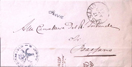 1881-ROSA'corsivo Verde Collettoria Su Piego Bassano (17.4) - Poststempel