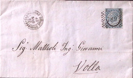 1867-SOPR. C.20/15 (24) Isolato Su Lettera Completa Testo Castiglione Stiviere ( - Marcofilía