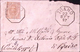 1897-TOANO Ottagonale Collettoria (22.9) Su Busta Affr. C. 20 (61) - Marcophilia