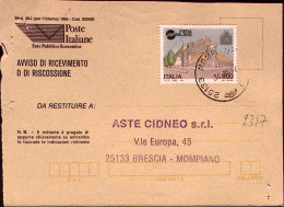 1997-FIERA MILANO Lire 800 Isolato Su Avviso Ricevimento - 1991-00: Poststempel