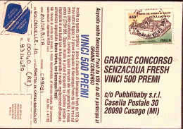 1991-COPPA CALCIO Lire 650 Stadio Genova Isolato Su Cartolina - 1991-00: Marcophilie
