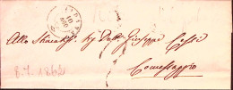 1862-VIADANA C.2 Verdastro (10.5) Su Lettera - Marcofilía