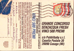 1991-COPPA CALCIO Lire 650 Costa Rica Isolato Su Cartolina - 1991-00: Marcophilia
