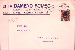 1967-LIONS Lire 50 Isolato Su Busta - 1961-70: Poststempel