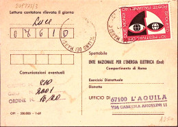 1968-FESTIVAL SPOLETO Lire 40 Isolato Su Cartolina - 1961-70: Poststempel