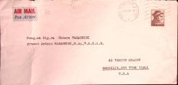 1966-Michelangiolesca Lire 150 Isolato Su Busta Via Aerea Per Gli USA - 1961-70: Poststempel