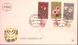 1963-Israele 15 Ann. Stato Israele Serie Cpl. Con Band. (234/6) Fdc - FDC