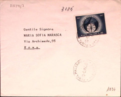 1967-SOCIETA' GEOGRAFICA Lire 40 Isolato Su Busta - 1961-70: Marcophilie