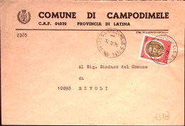 1975-VIVALDI Lire 100 Isolato Su Busta Campodimele (12.12) - 1971-80: Marcophilia