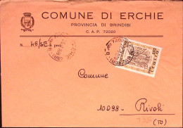 1976-BOCCACCIO Lire 150 Isolato Su Busta Erchie (26.1) - 1971-80: Poststempel