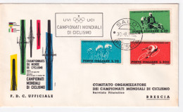 1962-MONDIALI CICLISMO Serie Cpl. (944/6) Su Fdc Salò (30.8) - FDC