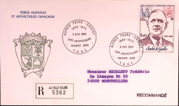 1980-Antartico Francese Posta Aerea 10 Anniversario Morte De Gaulle F.5,40 Su Fd - FDC