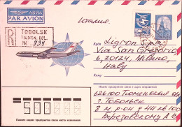 1979-U.R.S.S. K.45 Raccomandata Con Francobollo Aggiunto K.5 E Al Verso Due Stri - Brieven En Documenten