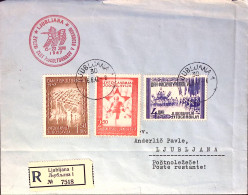 1947-Jugoslavia Torneo Sportivo Belgrado Serie Completa Fdc Raccomandata - Storia Postale