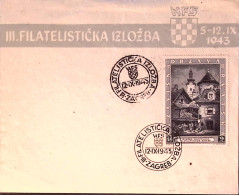 1943-Croazia Esposizione Filatelica Zagabria Su Fdc - Kroatië