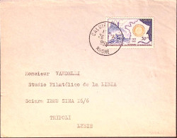 1955-Francia 50 Rotary F.30 Su Busta Per La Libia - Lettres & Documents