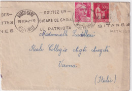 1934-Francia Nancy (19.11) + Gustate Un Sigaro "Le Patriote" Annullo Meccanico S - Storia Postale