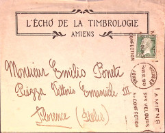 1939-Francia Amiens (4.7) + I Suoi Velluti Sua Confezione Annullo Meccanico Su B - Storia Postale