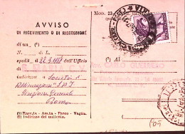 1967-Michelangiolesca Lire 30 Isolato Su Avviso Ricevimento - 1961-70: Poststempel