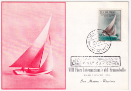 1955-SAN MARINO 7 Giornata Filatelica Lire 100 (422) Su Fdc - Lettres & Documents