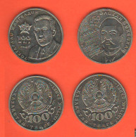 Kazakistan 100 + 100 Tenge 2016 Kazakhstan Nickel Coin  Rif K 341  E K 339 - Kazakhstan
