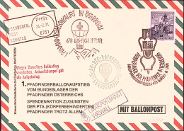 1971-Austria Volo Con Pallone Aerostatico - Covers & Documents