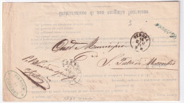 1871-COREZZO Corsivo Verdastro Collettoria Su Piego Verona (14.6) - Marcofilía