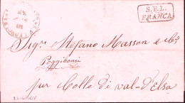 1858-STRADA FERRATA LEOPOLDA/LIVORNO (22.04) E Cartella S.F.L./FRANCA Entrambi V - Zonder Classificatie