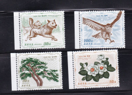 North Korea 2017 National Flower Bird,Dog Tree 4v - Korea, North