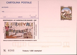 1997-MONTEVARCHI-CARNEVALE Cartolina Postale IPZS Lire 750 Nuova - Entiers Postaux