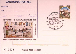 1997-MONTEVARCHI-CARNEVALE Cartolina Postale IPZS Lire 750 Ann Spec - Ganzsachen
